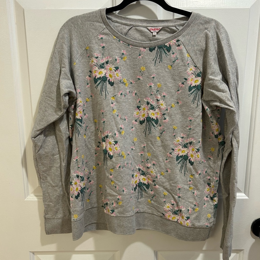 Cath Kidston Gray Floral Sweatshirt